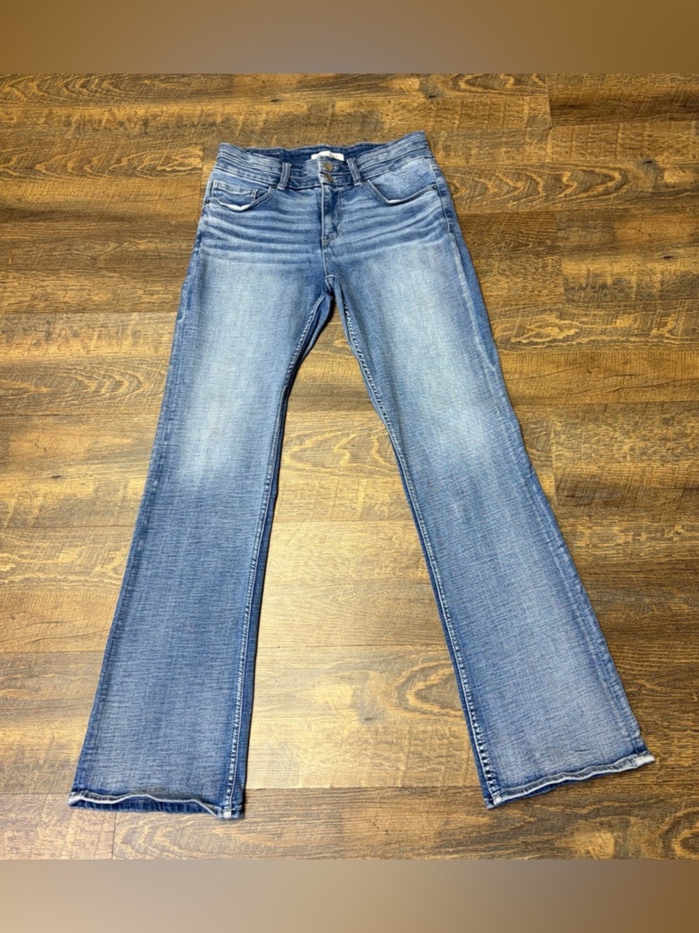 BKE Buckle Stella Mid-Rise Slim Boot Jeans Blue Denim Womens 30x33.5 Stretch
